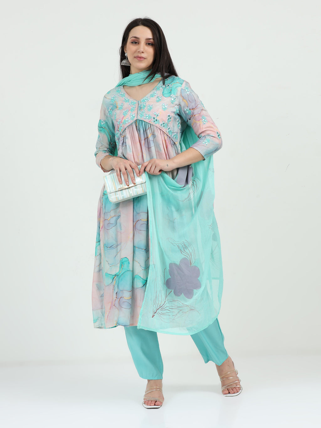 Aqua Apsara Kurta Set