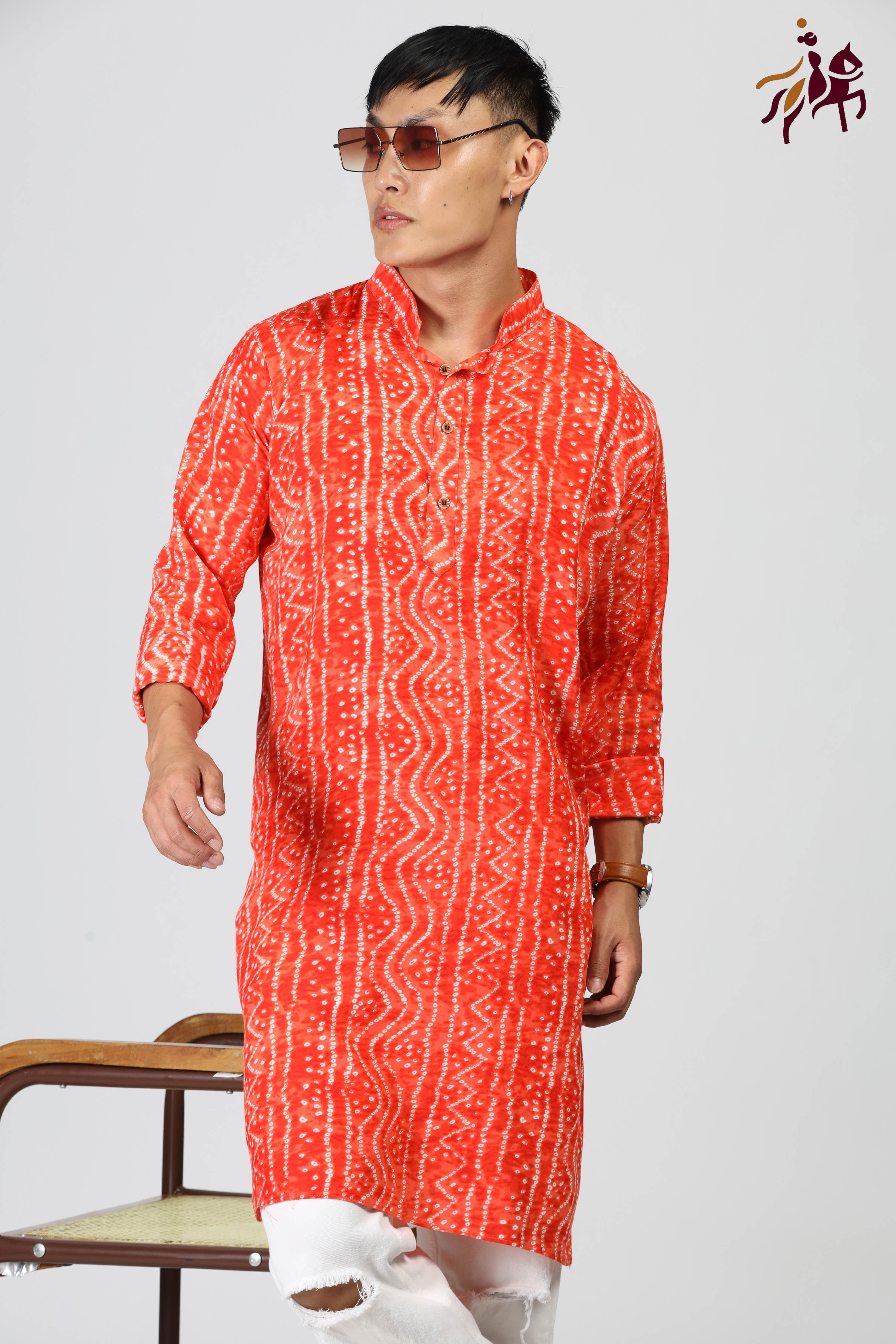 Gerua Groove Kurta