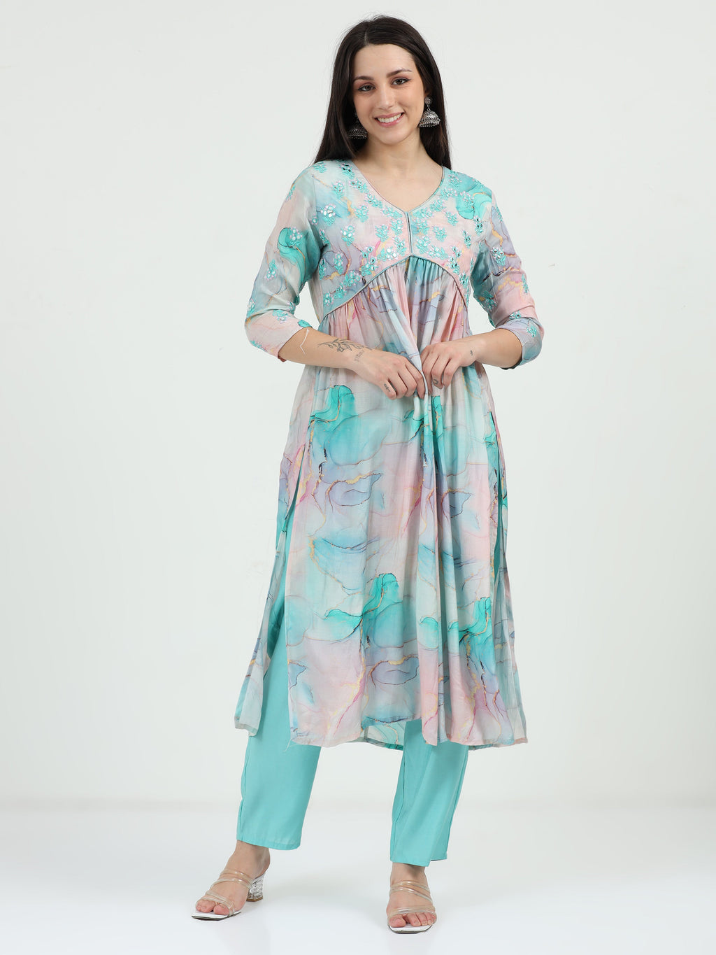 Aqua Apsara Kurta Set