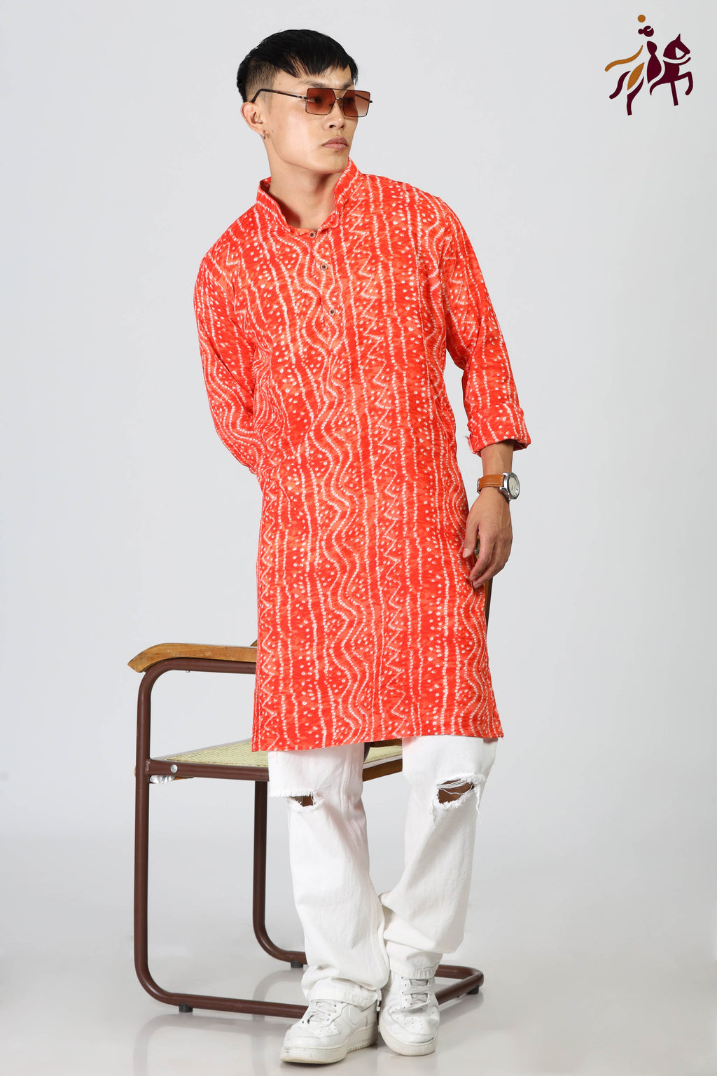 Gerua Groove Kurta
