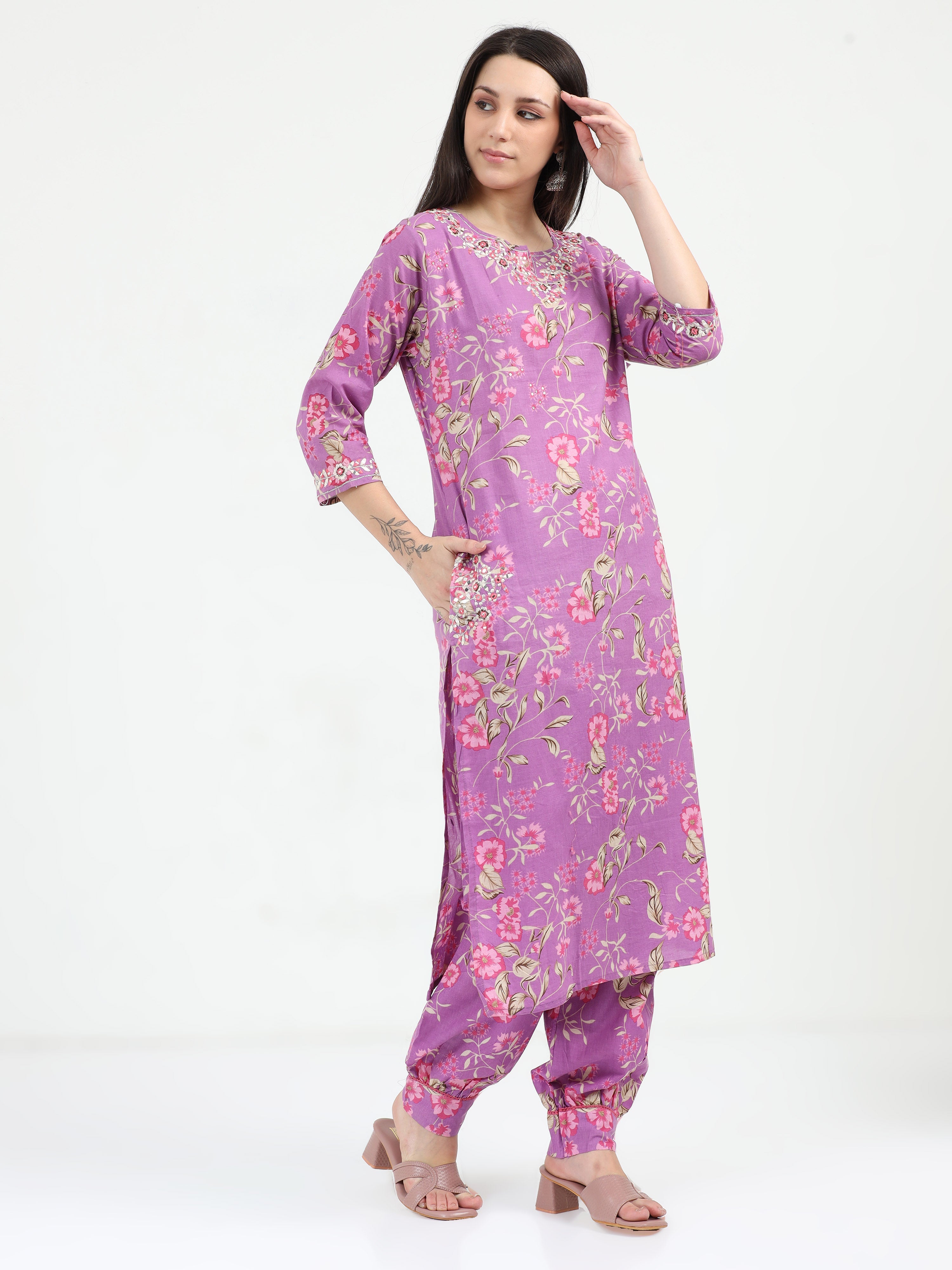 Lavender Leela Kurta Set
