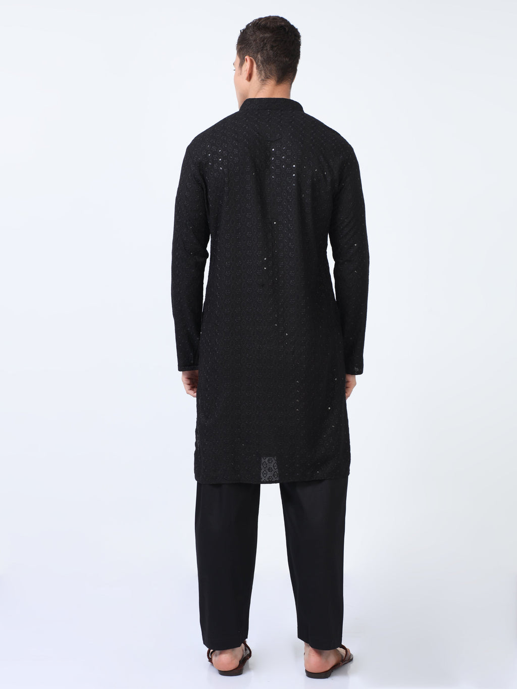 Black Bazigar Chikankari Kurta