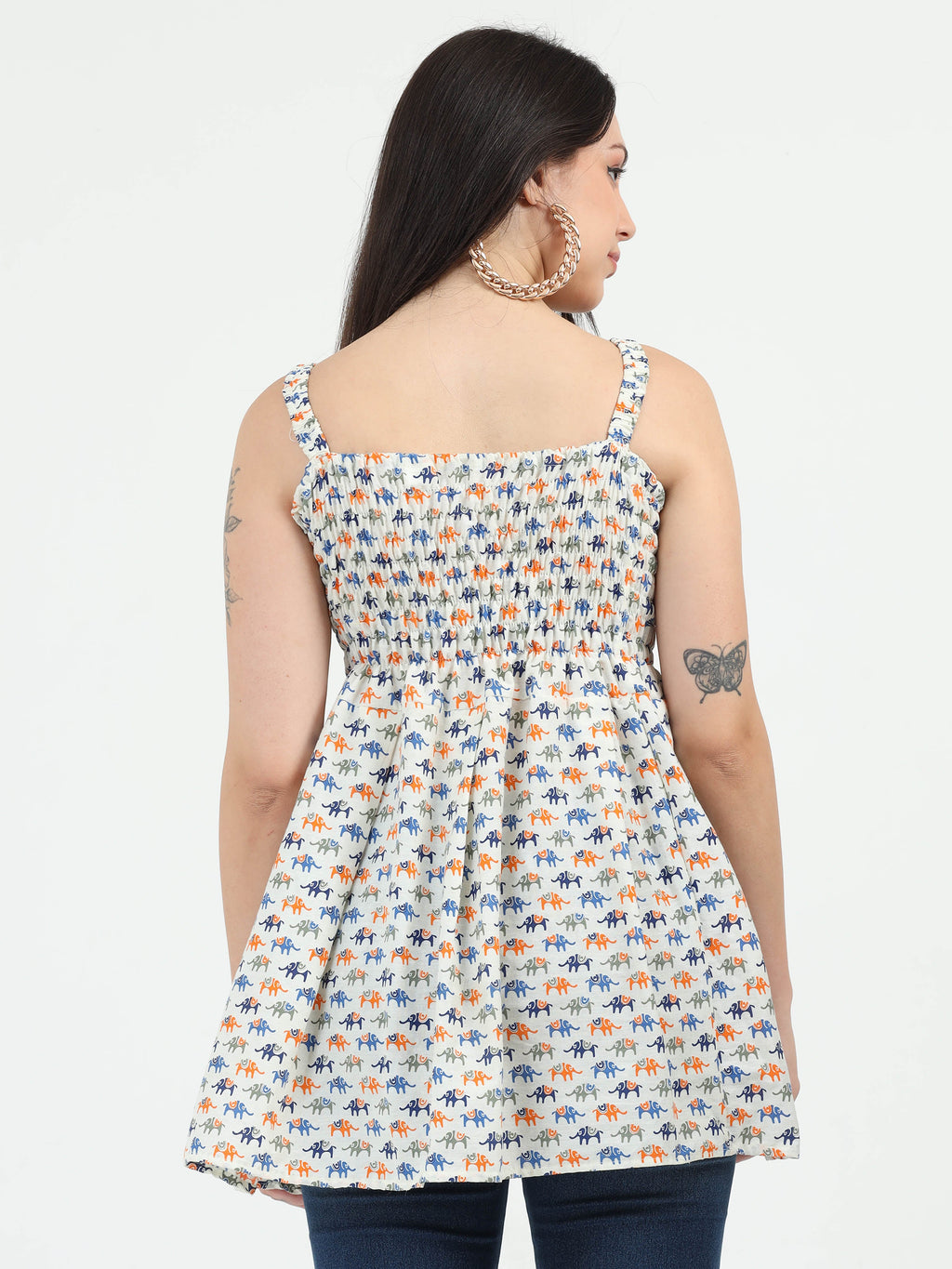 Gori Glam Smocked Top