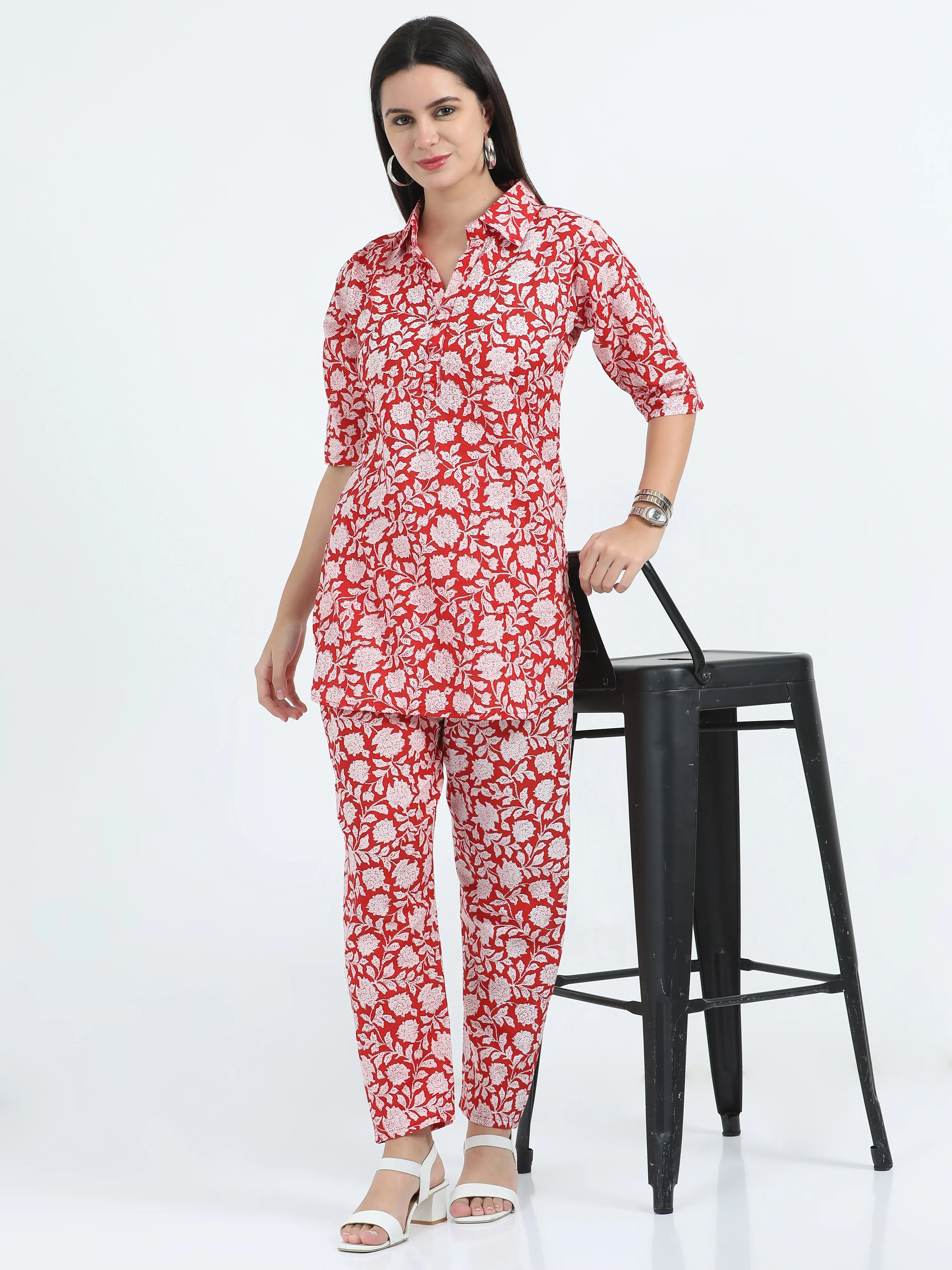 Laal Leher Co-ord Set