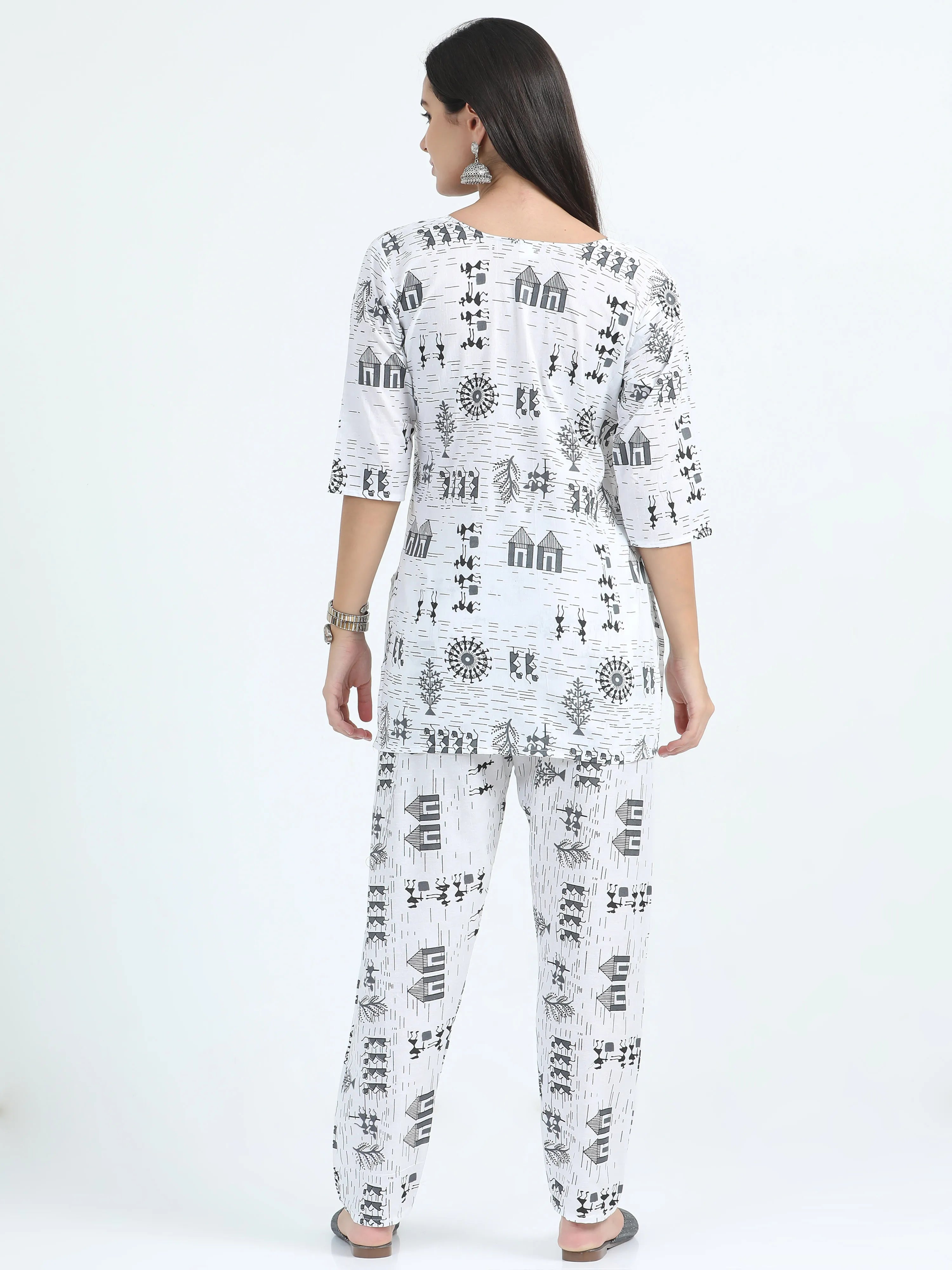 Kali Katha Short Kurti Co-ord Set