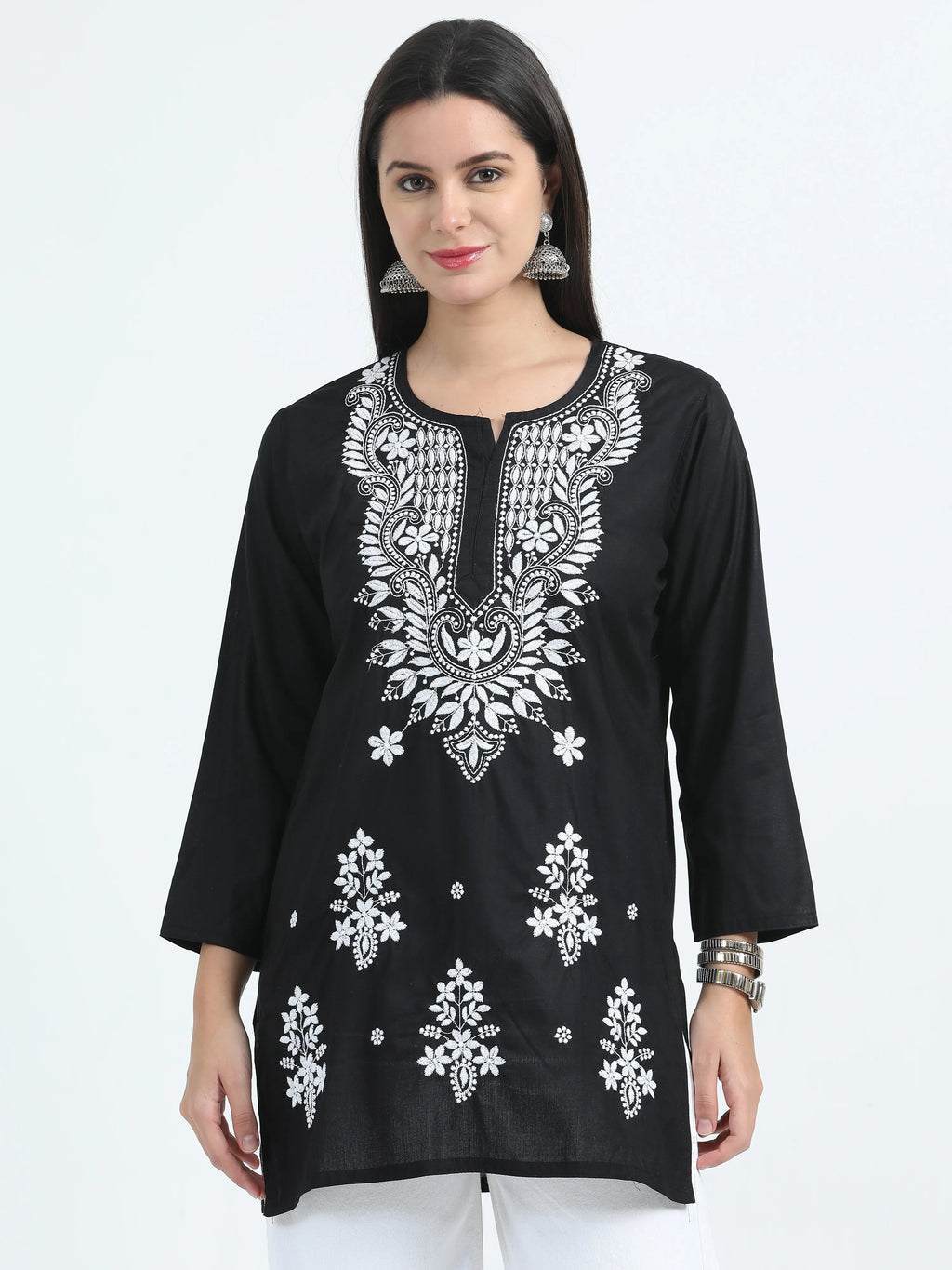 Nisha Noor Chikankari Short Kurta