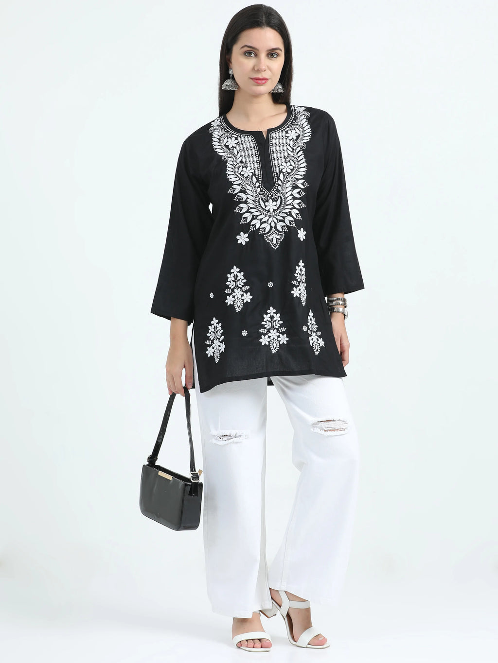 Nisha Noor Chikankari Short Kurta