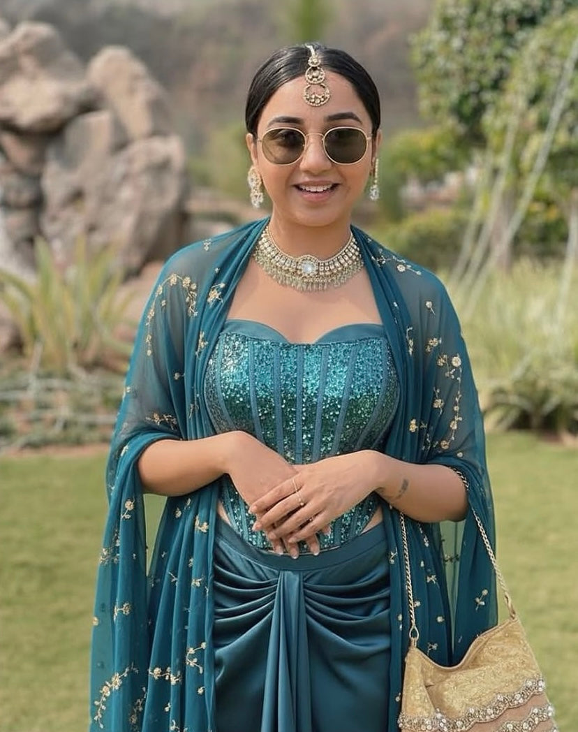 Prajakta Koli in Corset Glam Set